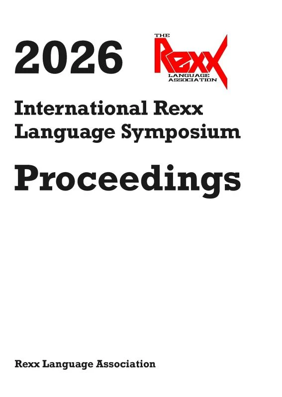 2026 International Rexx Language Symposium Proceedings – Rexx Language Association – boek cover
