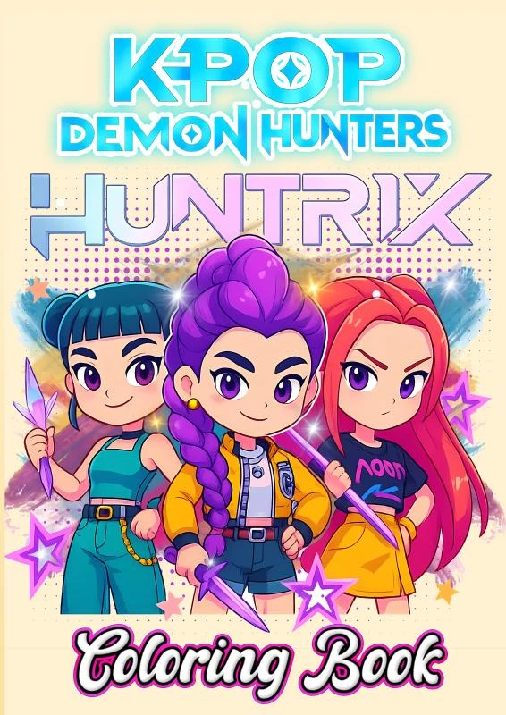 KPop Demon Hunters Coloring Book – Roman Chen – boek cover