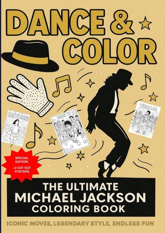 Dance & Color: The Ultimate Michael Jackson Coloring Book: Iconic Moves, Legendary Style, Endless Fun – Robin Schuhmann – boek cover