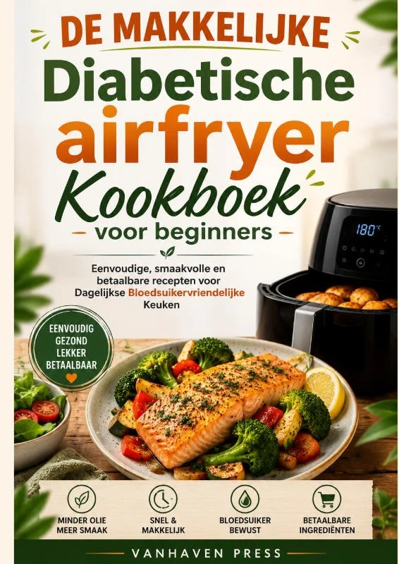DE MAKKELIJKE Diabetische airfryer Kookboek voor beginners – boek cover