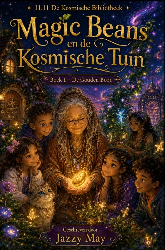 Magic Beans en de Kosmische Tuin Boek 1 ¿ De Gouden Boon – Jazzy May – boek cover