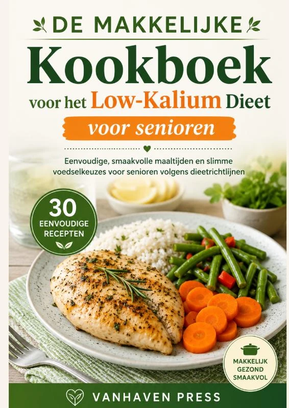 DE MAKKELIJKE Kookboek voor het Low-Kalium Dieet voor senioren – boek cover