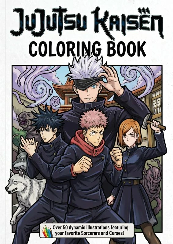 Jujutsu Kaisen Coloring Book – Orie Kitada – boek cover