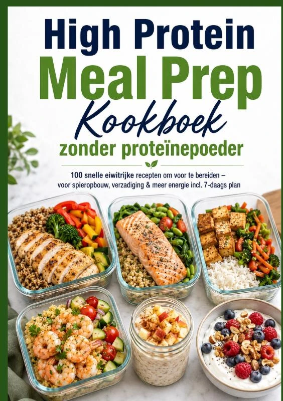 High Protein Meal Prep Kookboek zonder proteïnepoeder 100 snelle eiwitrijke recepten om voor te bereiden – Livia Albrecht – boek cover