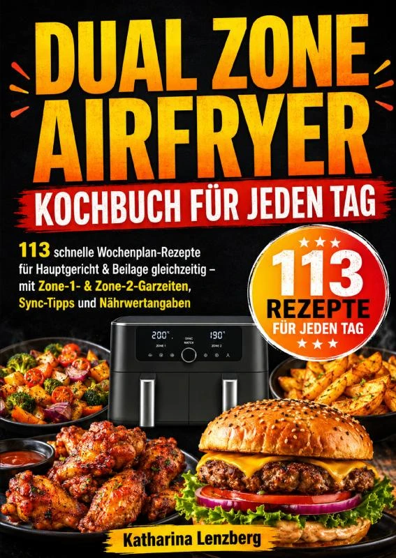 Dual Zone Airfryer Kochbuch für jeden Tag – Katharina Lenzberg – boek cover