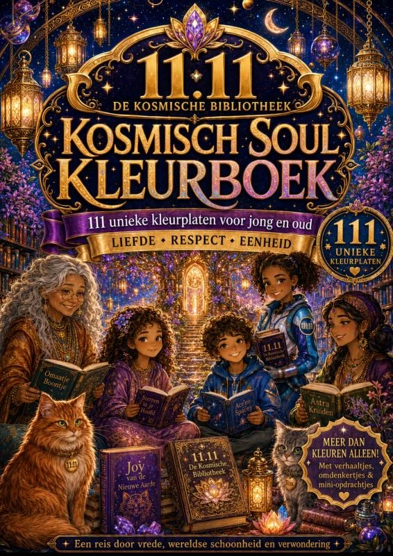 Kosmisch Soul Kleurboek - 111 kleurplaten van vrede, wereldse schoonheid en verwondering – 11.11 De Kosmische Bibliotheek – boek cover