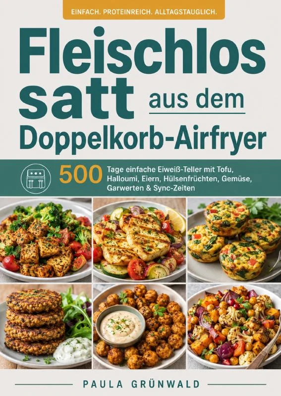 Fleischlos satt aus dem Doppelkorb-Airfryer – Paula Grünwald – boek cover