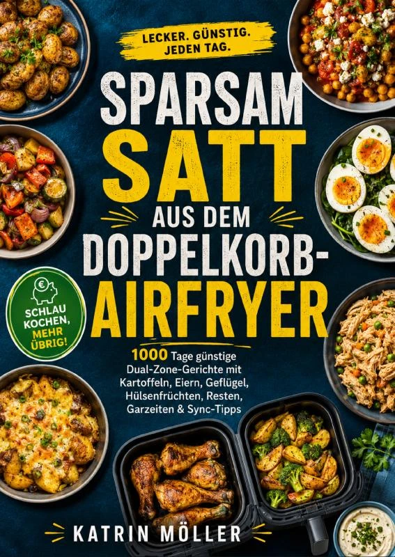 Sparsam satt aus dem Doppelkorb-Airfryer – Katrin Möller – boek cover