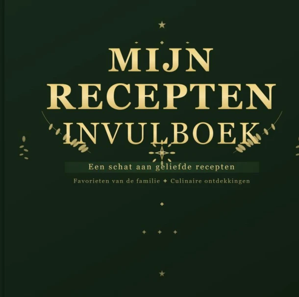 Receptenboek Invulboek - Recepten Verzamelboek - Mijn Receptennotitieboek – Ab Media – boek cover