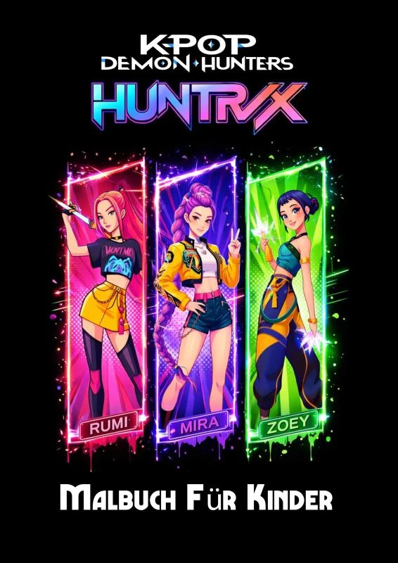 K-Pop Demon Hunters Malbuch für Kinder – BUNNAG TIPPADA – boek cover