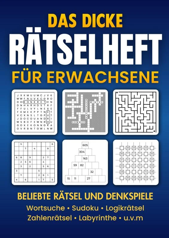 Das dicke Rätselheft für Erwachsene: – Knobl Publishing – boek cover