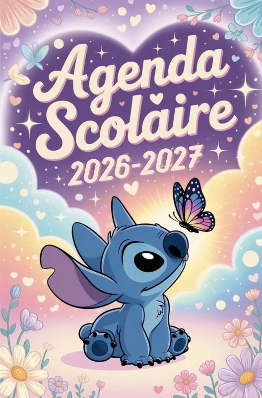 Agenda Scolaire 2026 2027 Stitch – Fina Tore – boek cover