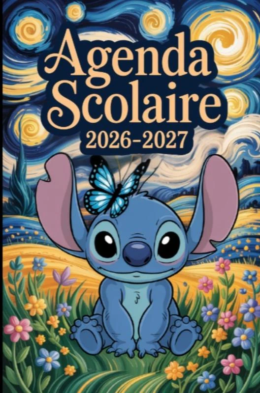 Agenda Scolaire 2026 2027 Stitch – Savi Luno – boek cover