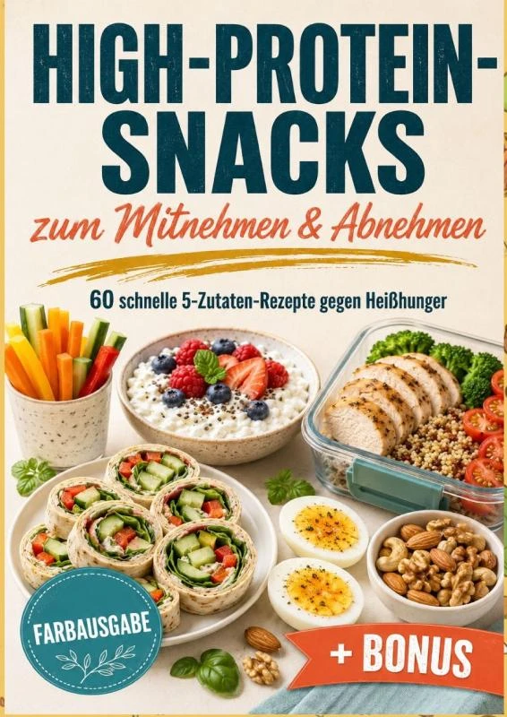HIGH-PROTEIN-SNACKS zum Mitnehmen & Abnehmen – Julia Satt & Stark – boek cover
