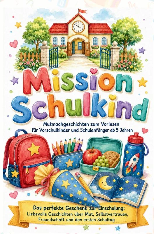 Mission Schulkind ¿ Mutmachgeschichten zum Vorlesen für Vorschulkinder und Schulanfänger ab 5 Jahren – Ella Mutberg – boek cover