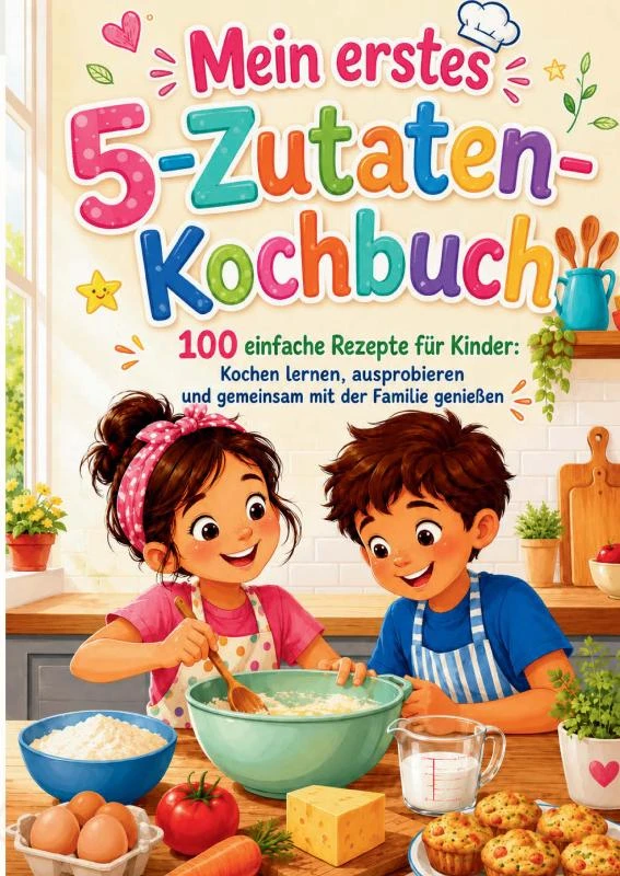 Mein erstes 5-Zutaten-Kochbuch (Das ideale Geschenk für kleine Köche und neugierige Kinder ab 8 Jahren) – Clara Küchenstern – boek cover