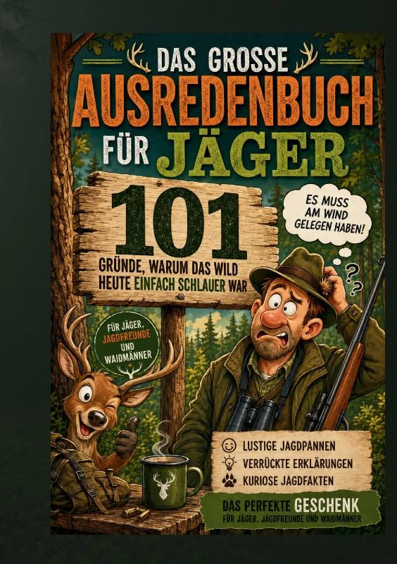 Das große Ausredenbuch für Jäger : 101 Gründe, warum das Wild heute einfach schlauer war – Tizi Wildhain – boek cover