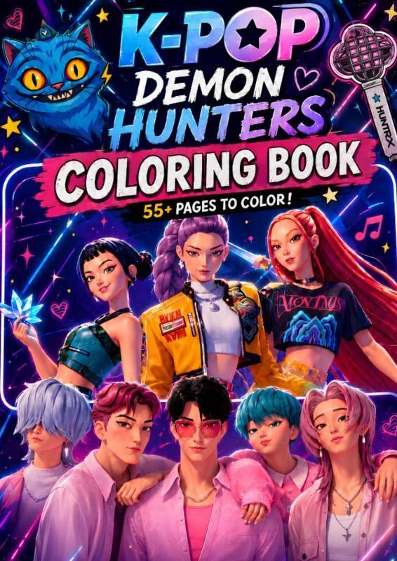 Kpop Demon Hunters COLORING BOOK – boek cover