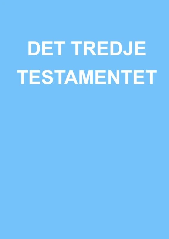 DET TREDJE TESTAMENTET – Anna Maria Hosta – boek cover