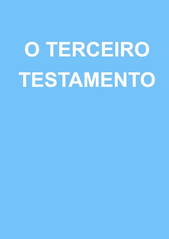O TERCEIRO TESTAMENTO – Anna Maria Hosta – boek cover