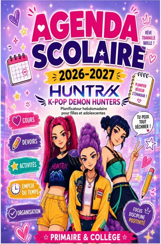 Agenda Scolaire 2026-2027 ¿ KPop Demon Hunters – boek cover