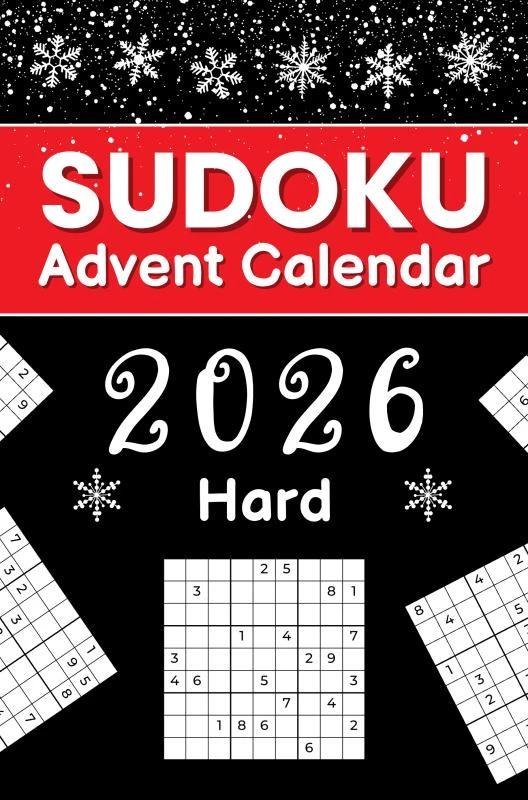 Sudoku Advent Calendar 2026 Hard: Christmas Countdown with 144 Challenging Puzzles from Hard to Extreme – Alina Stern – boek cover