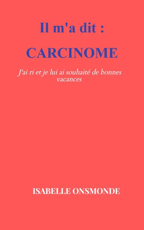 Carcinome – Isabelle Onsmonde – boek cover
