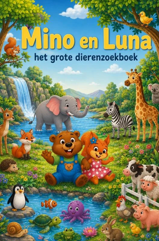 Mino en Luna: Het grote dierenzoekboek – Yvi Creatief – boek cover