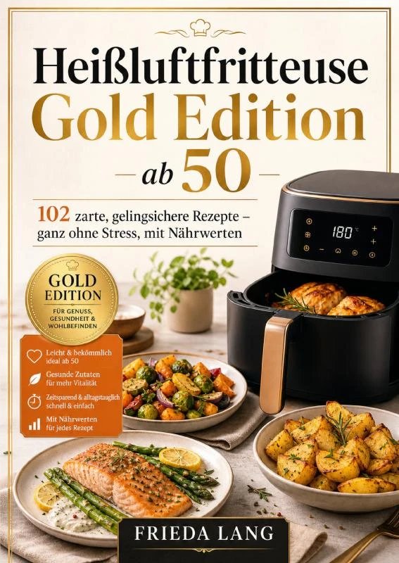 Heißluftfritteuse Gold Edition ab 50 – Frieda Lang – boek cover