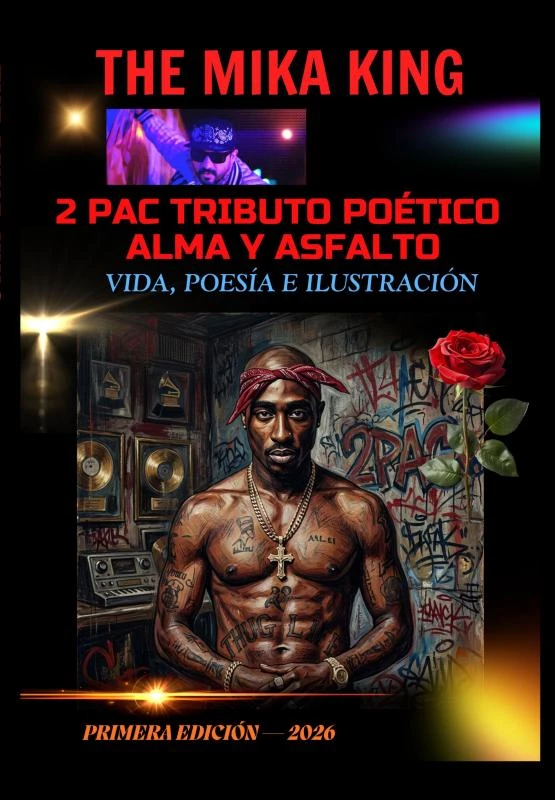 2 PAC TRIBUTO POÉTICO ALMA Y ASFALTO Vida, Poesía e Ilustración The Mika King – The Mika King – boek cover