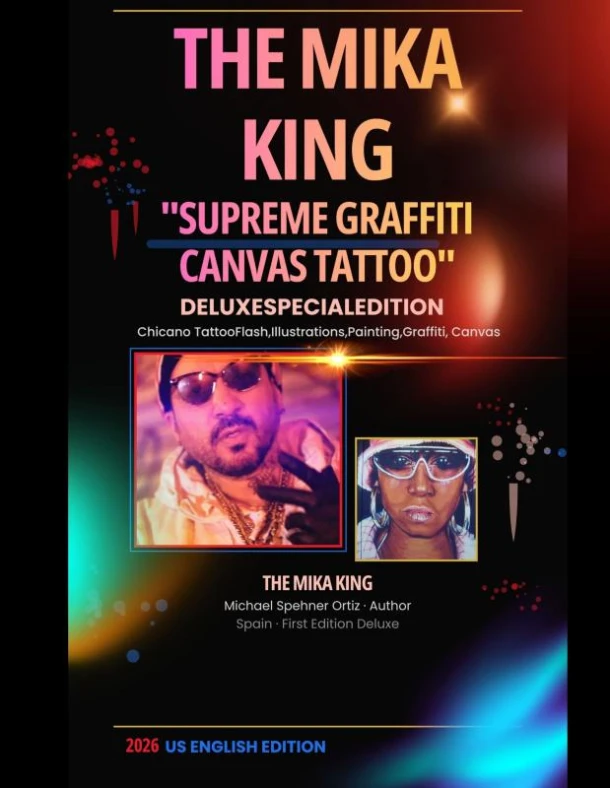 The Mika King ¿ Supreme Graffiti Canvas Tattoo Deluxe Special Edition Chicano Tattoo Flash, Illustrations, Painting, Graffiti, Canvas – The Mika King – boek cover