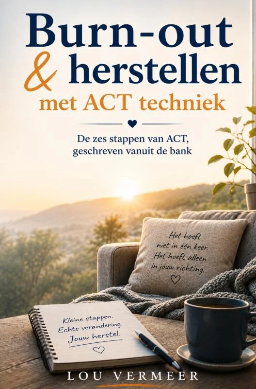 Burn-out & herstellen met ACT techniek – Lou Vermeer – boek cover
