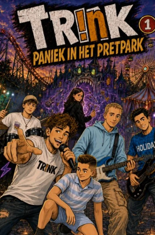 Tr!nk: Paniek in het pretpark – Wouter Beijk – boek cover