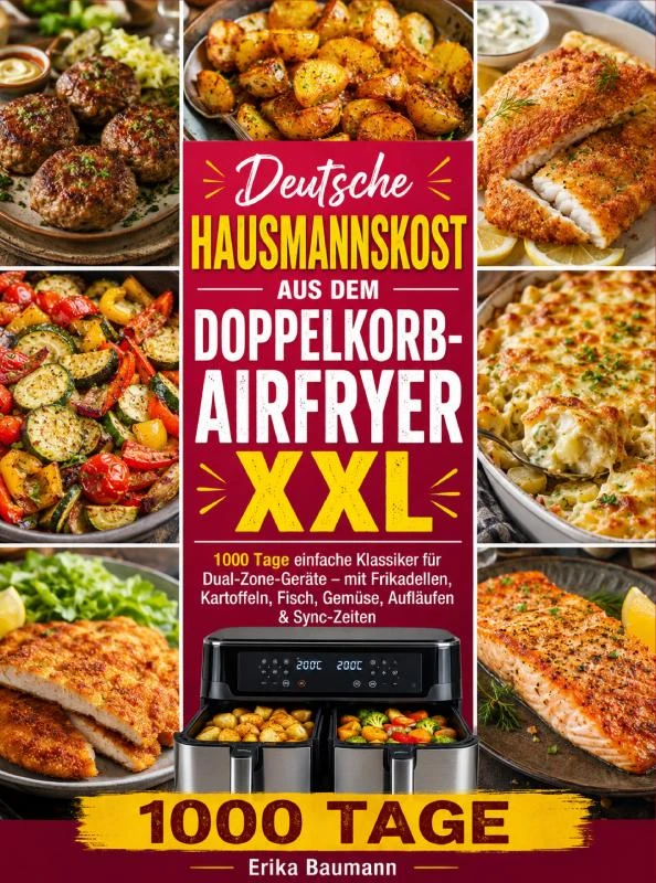 Deutsche Hausmannskost aus dem Doppelkorb-Airfryer XXL – Erika Baumann – boek cover