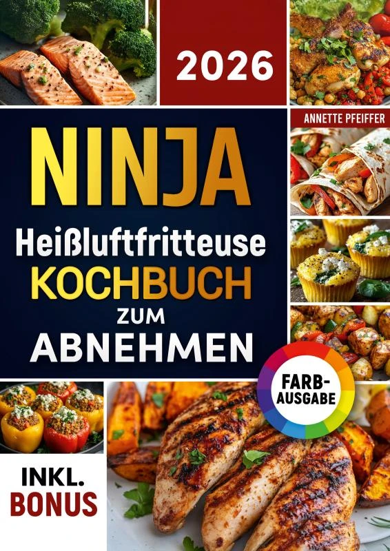 Ninja Heißluftfritteuse Kochbuch zum Abnehmen – Annette Pfeiffer – boek cover