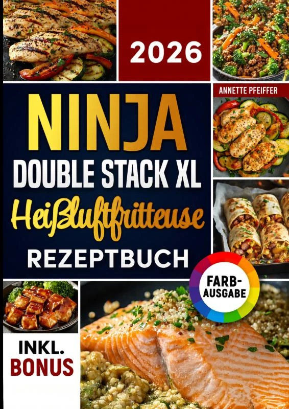 Das Ninja Double Stack XL Heißluftfritteuse Rezeptbuch – Annette Pfeiffer – boek cover