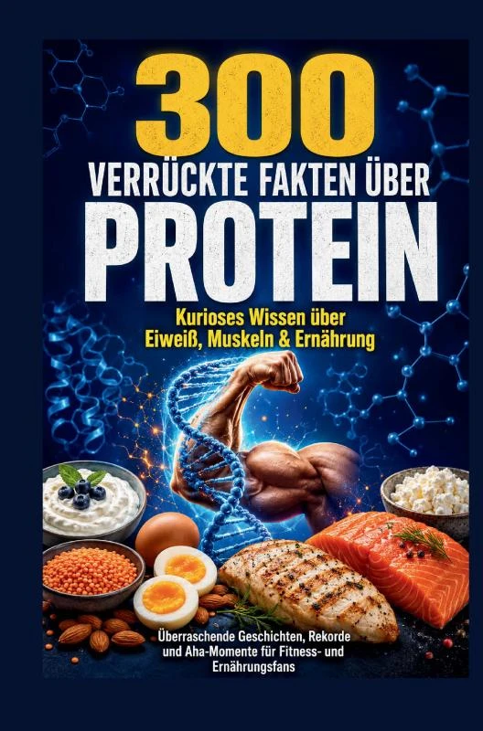 300 verrückte Fakten über Protein: Kurioses Wissen über Eiweiß, Muskeln & Ernährung – Naika Berg – boek cover