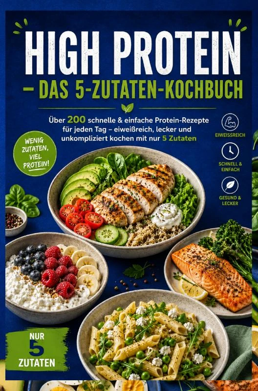 High Protein ¿ Das 5-Zutaten-Kochbuch – Eva Braun – boek cover