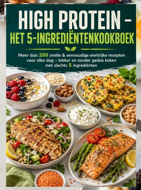 High Protein ¿ Het 5-ingrediëntenkookboek – Livia Albrecht – boek cover