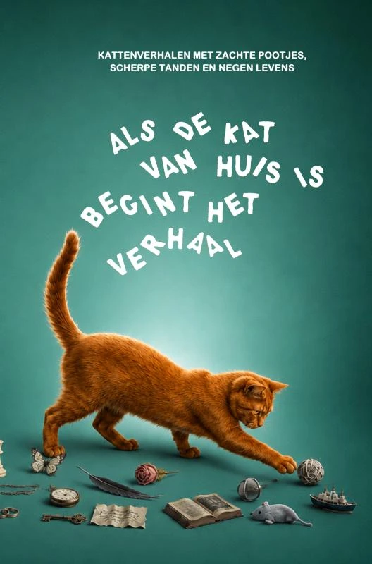 Als de kat van huis ia begint het verhaal – Finn Audenaert – boek cover
