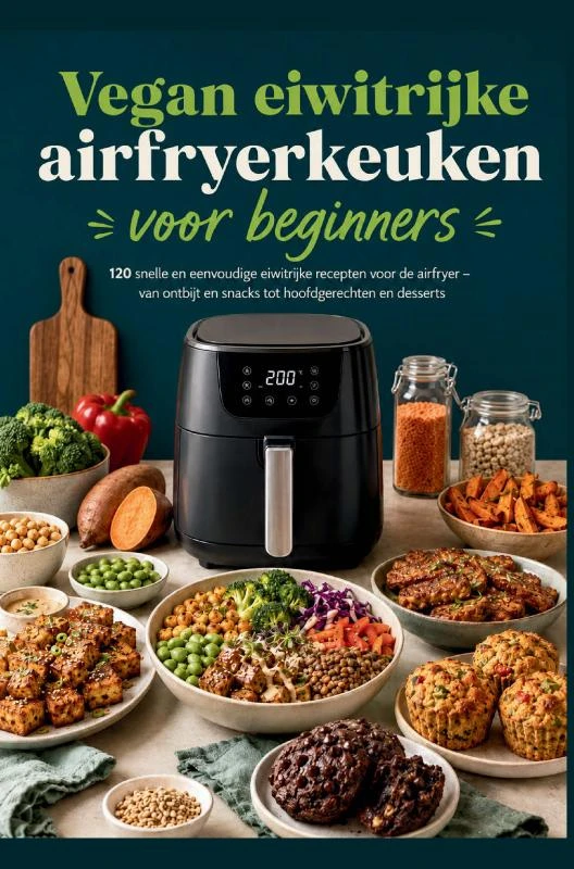 Vegan eiwitrijke airfryerkeuken voor beginners – Julia RecipeMaster – boek cover