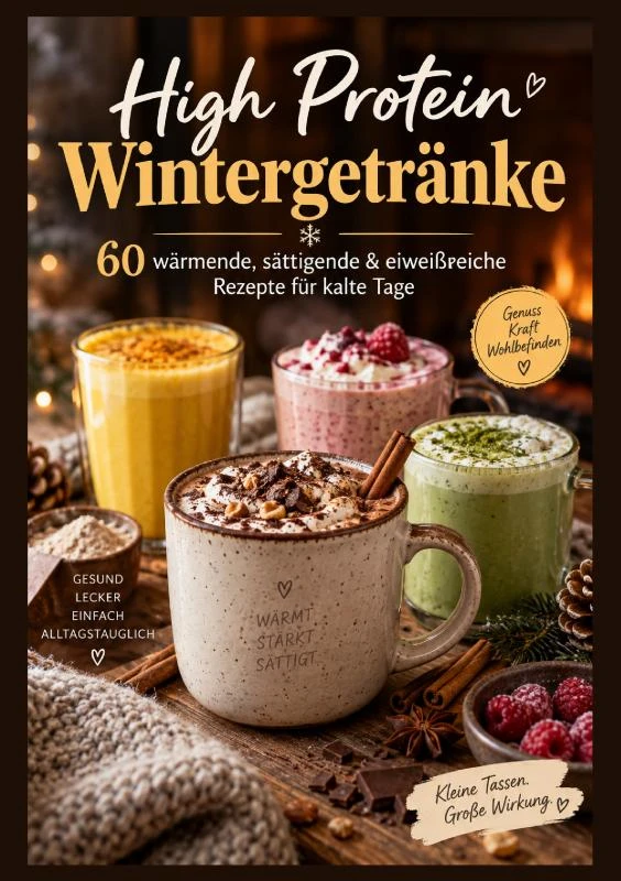 High Protein Wintergetränke: 60 wärmende, sättigende & eiweißreiche Rezepte für kalte Tage – Dalia Winter – boek cover