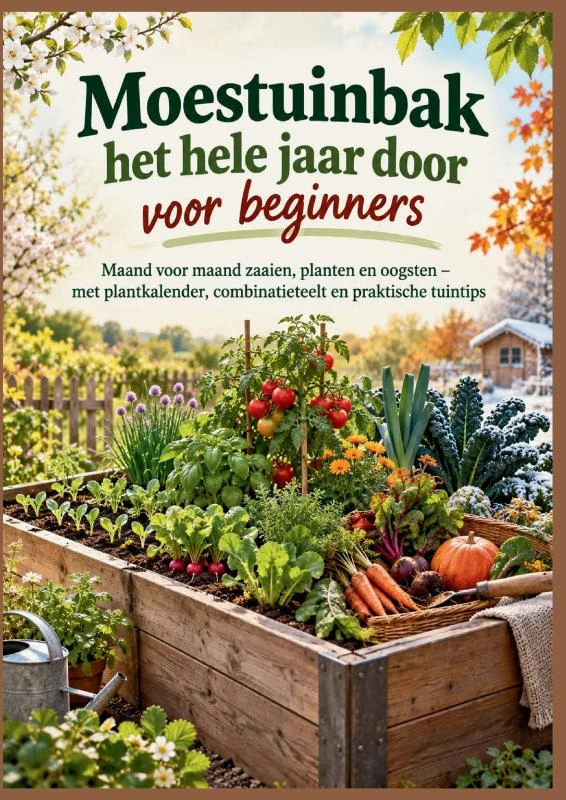 Moestuinbak het hele jaar door voor beginners – Wilhelmina Grünwald – boek cover