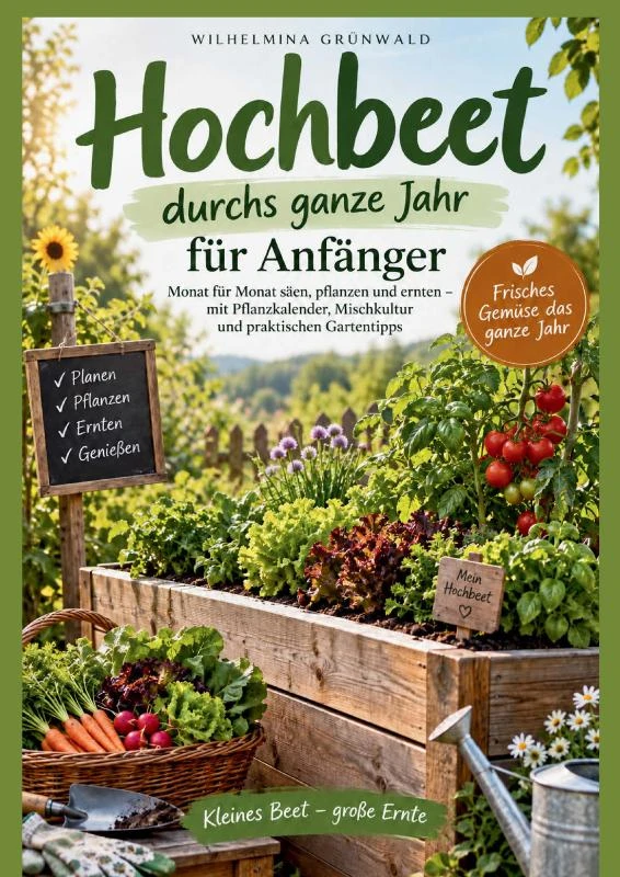 Hochbeet durchs ganze Jahr für Anfänger – Wilhelmina Grünwald – boek cover