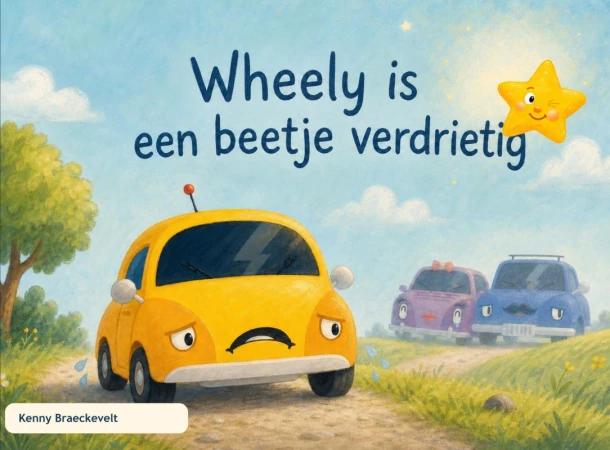 Wheely is een beetje verdrietig – Kenny Braeckevelt – boek cover