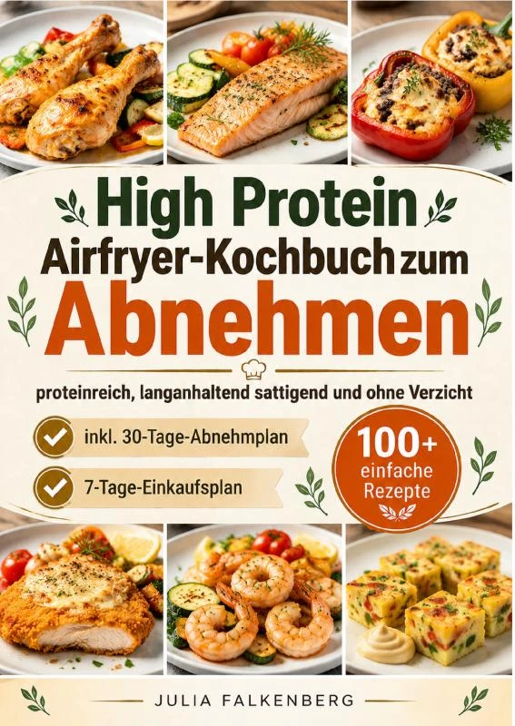 High Protein Airfryer Kochbuch zum Abnehmen – Julia Falkenberg – boek cover