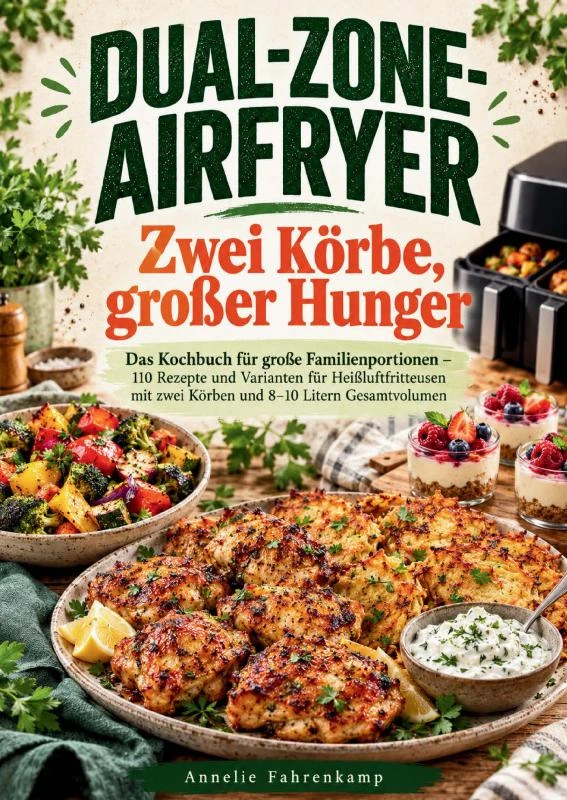 Dual-Zone-Airfryer: Zwei Körbe, großer Hunger – Annelie Fahrenkamp – boek cover