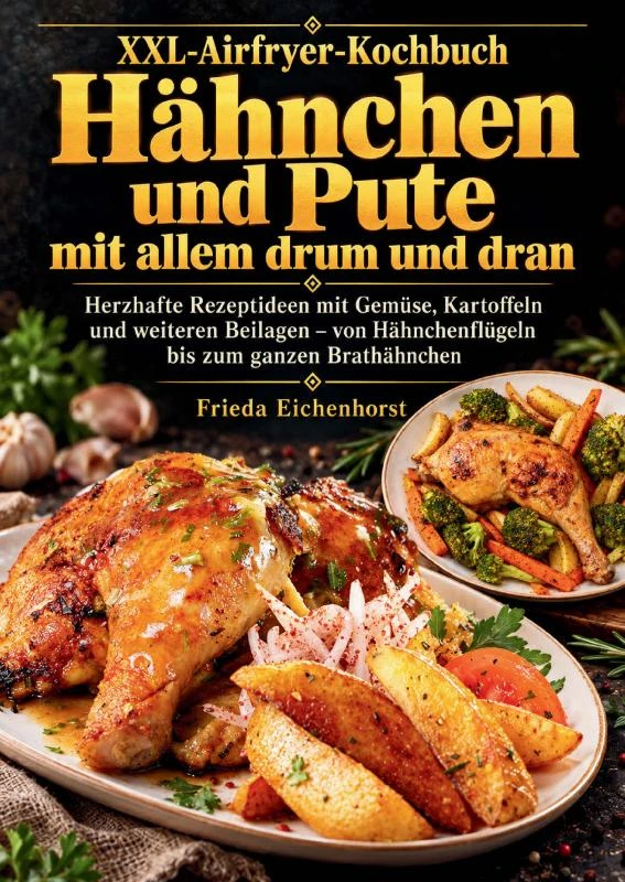XXL-Airfryer-Kochbuch ¿ Hähnchen und Pute mit allem drum und dran – Frieda Eichenhorst – boek cover