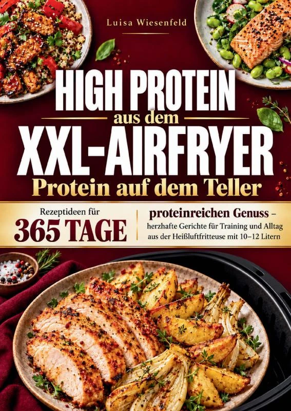 High Protein aus dem XXL-Airfryer: Protein auf dem Teller – Luisa Wiesenfeld – boek cover