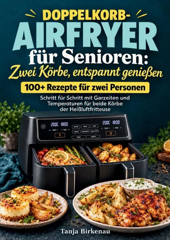 Doppelkorb-Airfryer für Senioren: Zwei Körbe, entspannt genießen – Tanja Birkenau – boek cover